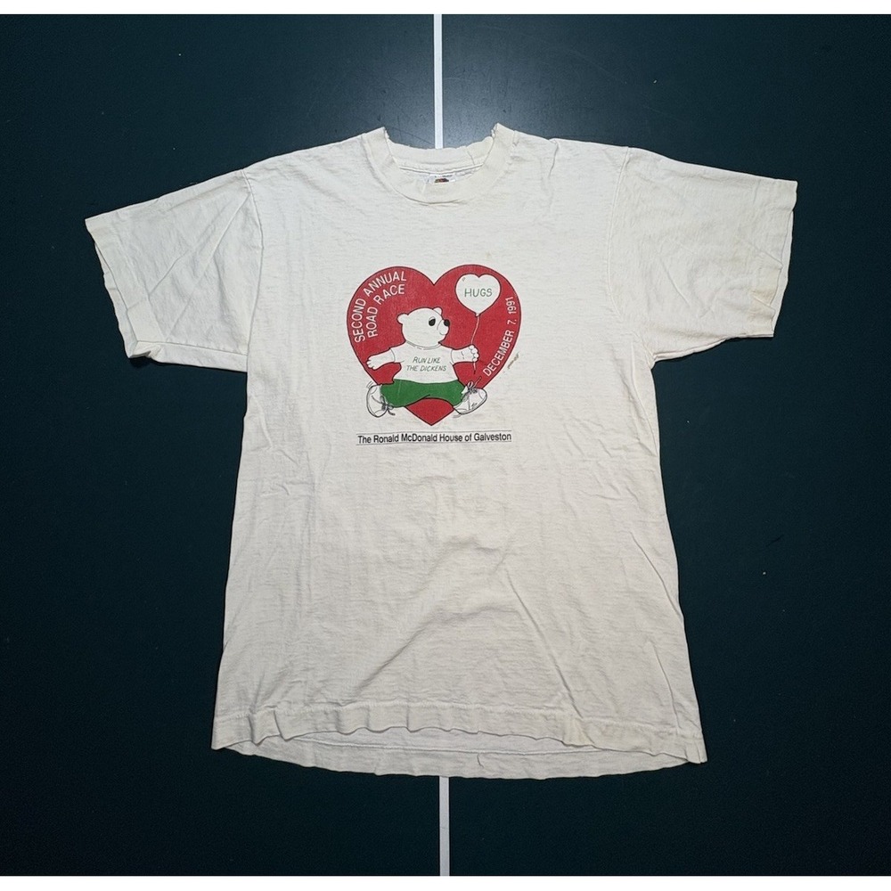 Vintage Galveston Running T Shirt Sz M‎ Single Stitch Ronald McDonald House 1991